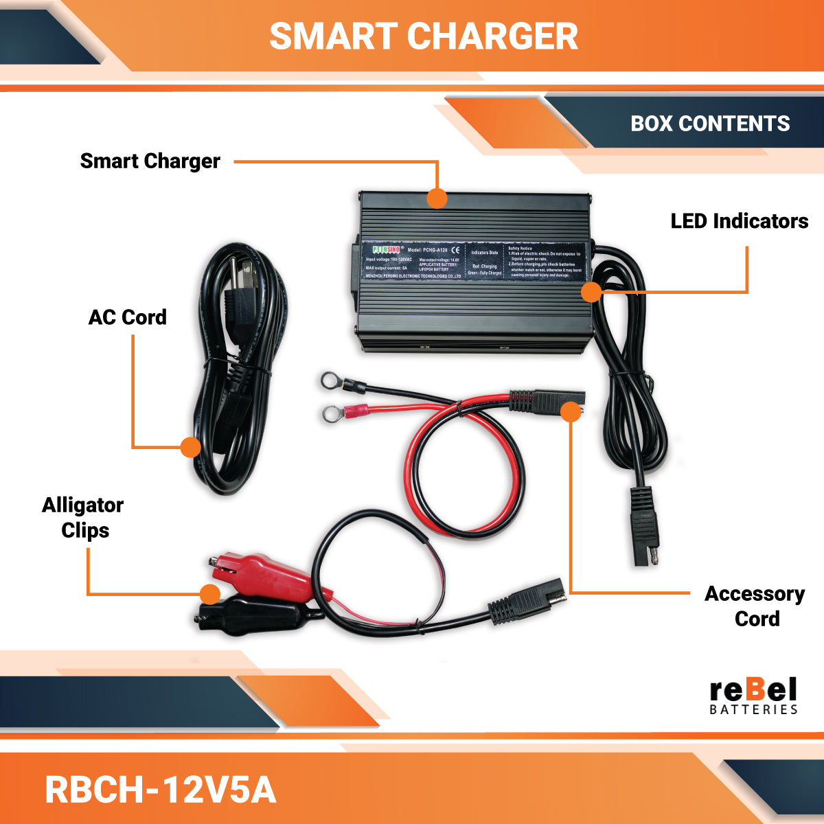 12 Volt LiFePO4 Lithium Charger for Lithium Iron Phosphate Batteries