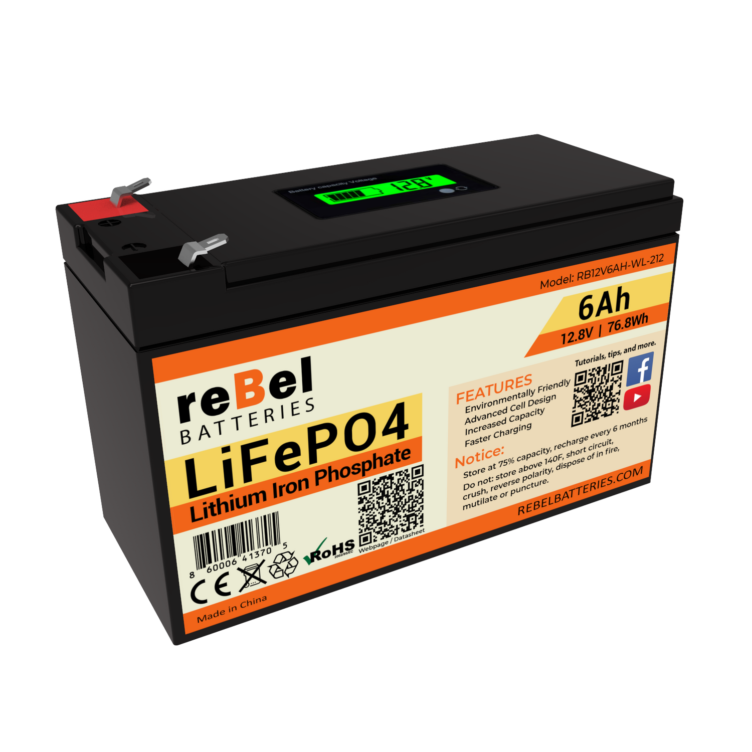 Can the 6AH and 12AH reBel batteries be used with a power inverter?